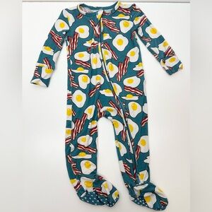 Posh Peanuts Bacon & Eggs Sleeper Onesie